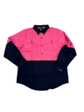 Pink Hi Vis Long Sleeve 100% cotton